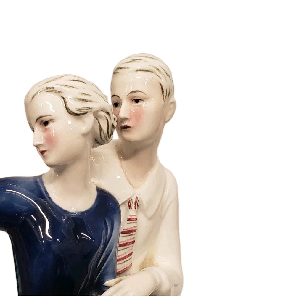 KATZHUTTE ART DECO PORCELAIN FIGURINE DANCING COUPLE C.1930'S GOLDSCHEIDER ERA - Picture 6 of 12